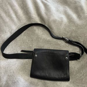Belt purse.  Black genuine leather.